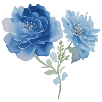 blauw bloem klem kunst png