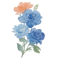 blå blomma klämma konst png