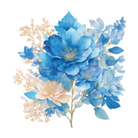 blauw bloem boeket klem kunst png