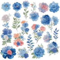 Blue flower bouquet clip art png