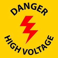 Floor Sign, Danger High Voltage vector