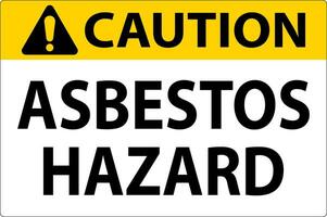 Asbestos Caution Signs Asbestos Hazard Area Authorized Personnel Only vector