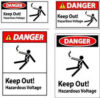 Danger Sign Keep Out Hazardous Voltage vector