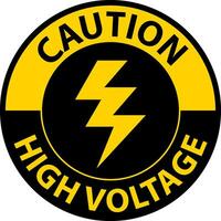 Floor Sign, Caution High Voltage vector