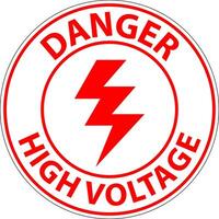 Floor Sign, Danger High Voltage vector