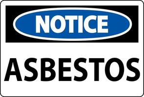 Asbestos Notice Signs Asbestos Hazard Area Authorized Personnel Only vector