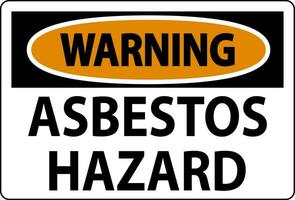 Asbestos Warning Signs Asbestos Hazard Area Authorized Personnel Only vector