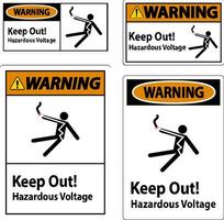 Warning Sign Keep Out Hazardous Voltage vector