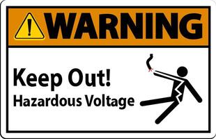 Warning Sign Keep Out Hazardous Voltage vector