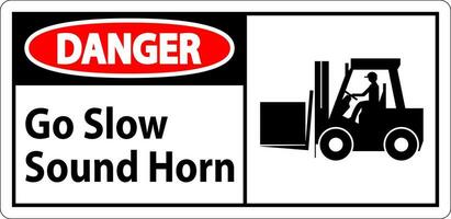Caution Sign, Go Slow Sound Horn Sign vector