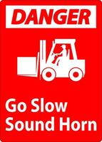 Caution Sign, Go Slow Sound Horn Sign vector