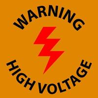 Floor Sign, Warning High Voltage vector