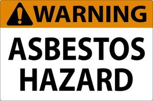 Asbestos Warning Signs Asbestos Hazard Area Authorized Personnel Only vector