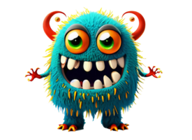 mignonne bébé monstre clipart png ai génératif