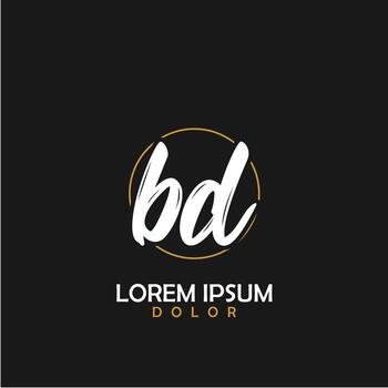 bd inicial cepillo en circulo marco modelo diseño vector