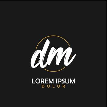 dm inicial cepillo en circulo marco modelo diseño vector