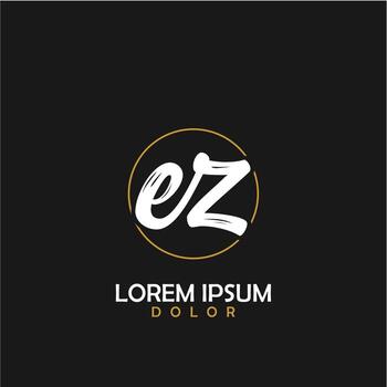 ez inicial cepillo en circulo marco modelo diseño vector