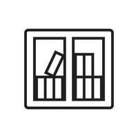 bookshelf icon vector