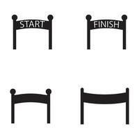 start finish icon vector