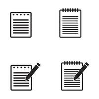 notepad icon vector