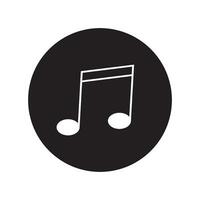 music note icon vector