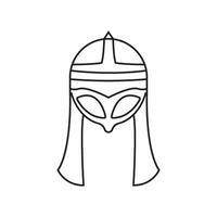 vikingo casco icono vector