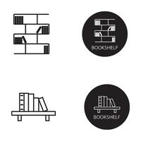 bookshelf icon vector