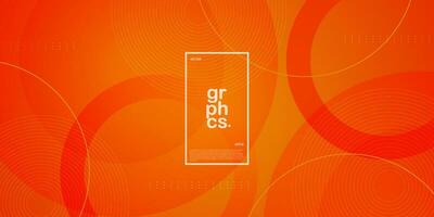 Abstract background circle geometric colorful orange gradient pattern concept on trendy color background. Poster and banner design. Eps10 vector