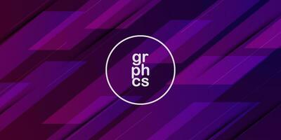 Futuristic abstract dark purple gradient illustration background with 3d look and simple lines pattern. Cool design and luxury.Eps10 vector