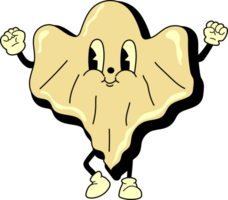 Ghost 30s cartoon mascot character 40s, 50s, 60s old animation style. Cartoon cheerful halloween mascot png