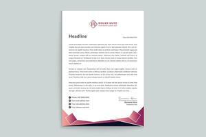 Gradient  color  letterhead template vector