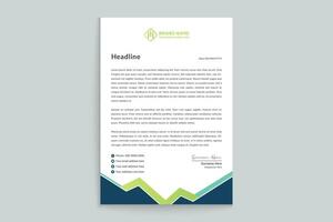 Corporate   green color letterhead design vector