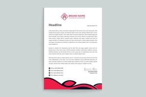 Red  color letterhead design vector