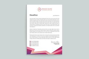 Gradient  color  letterhead template vector