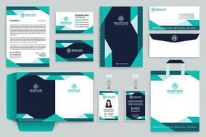 Professional stationery mockup template design vector