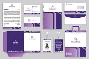 Professional stationery mockup template design vector