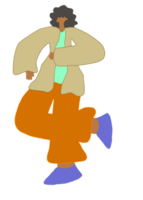 Flat girl simple png