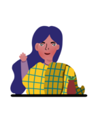 sorrir menina desenho animado png