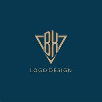 BX logo initials triangle shape style, creative logo design vector