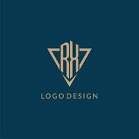 rx logo iniciales triángulo forma estilo, creativo logo diseño vector