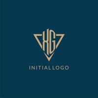 XG logo initials triangle shape style, creative logo design vector