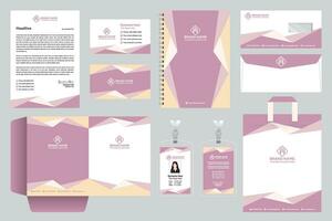 Corporate stationery template design template vector