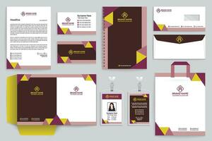 Modern professional stationery design vector