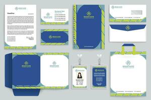 Company stationery vector design blue color