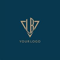 LB logo initials triangle shape style, creative logo design vector