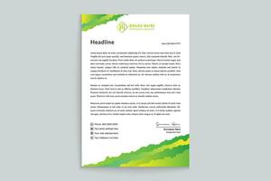 Corporate   green color letterhead design vector