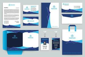 Company stationery vector design blue color