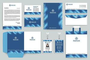 azul color papelería diseño vector