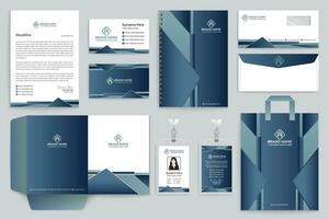 Professional stationery mockup template design vector