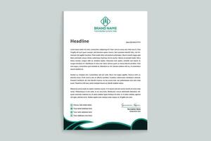 Clean professional letterhead template vector